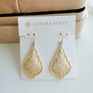 Kendra Scott Addie Gold Filigree Mix Drop Earrings